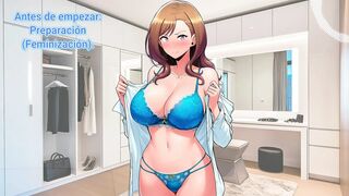 Spanish audio rol JOI. They feminize you in a public bathroom. Obey!