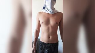 first time smelling red swim trunks