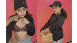 Desi Hindi delivery girl fuck hardcopy with big black cock, Xxxx hindi audio sex
