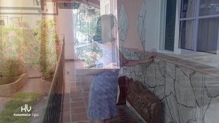 Vecina pícara me ve masturbarme por la ventana y entró a mi apartamento , la folle durisimo