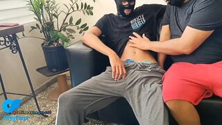 I suck the crooked cock of a straight friend I met at the gym.