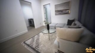 Ebony Gets Fucked Around the House Before Guests Arrive