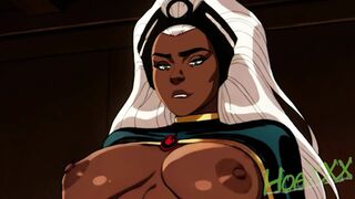 X-Men Storm Cowgirl Riding Dick