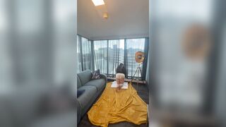 POV fucking my first BBC in a hotel room with window view