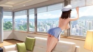 Horny Stewardess Masturbates Then Gets Fucked Hard Ai Generated