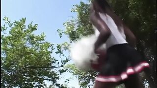 Outdoor Black on Black Fuck for a Nice Round Ass