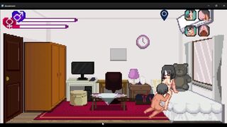 Teniendo sexo con mi novia en su habitacion- game h pixel art