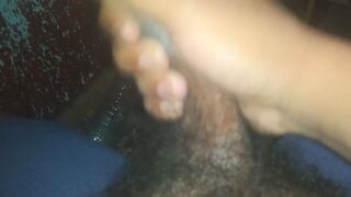 Solo black cock masturbation