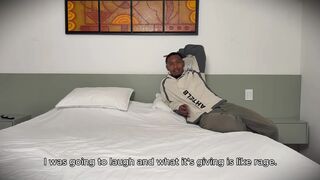 The petite Latina with a tight pussy begs her stepbrother to fuck her at her parents' house with his big black cock