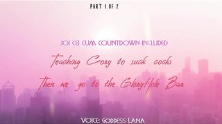 AUDIO ONLY - Teaching Cory how to suck cocks then off to the gloryhole we go part 1