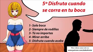 Tutorial para sissys. Como hacer una buena mamada. JOI CEI en español.