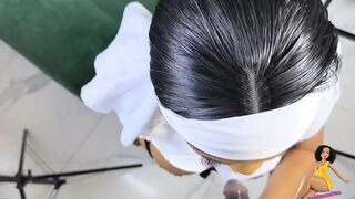 Naughty Nun gets deep throat