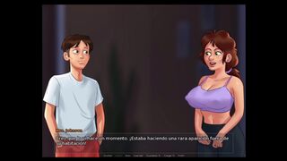 Echandole un vistazo al la profesora y a la vecina