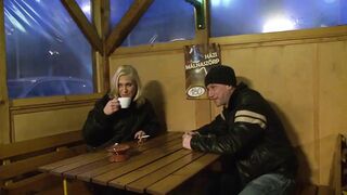 Cuckold hubby has to help his wife while she gets orgasm with black lover