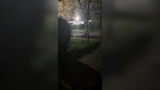 Chilling Outside In My Underwear On The Porch At Night While I Goon And Bust My Creamy Load