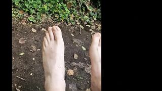 my beautiful feet in the garden