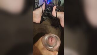 Big Cock Cum in New Girlfriend's Pretty Little Sandals