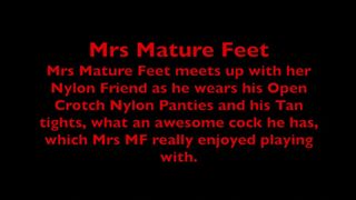 Mrs Mature Feet meets up with her Nylon Friend 410