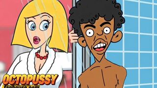 Sex-hungry Stepmom Joins Her Stepson in the Shower. Cartoon