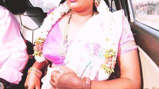 Indian Car Sex Pink Saree Bhabi Try to Fucking with Boy Friend. Telugu Firty Talks.