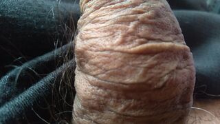 Gay man lovingly rubs his super dick