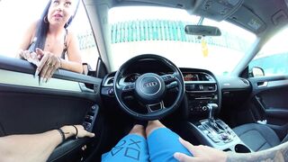 I give a blowjob to a stranger in the car