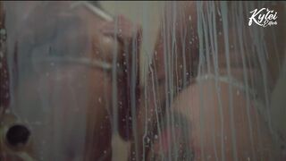 Beautiful porn superstars Kylie Ellish and Ann Rides drink a shower of cum and take a bath with it.