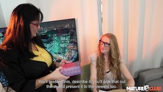 MatureClub - Redhead Mature Showhost Discovers New Cameraman has Monster Cock