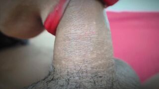 closup blowjob and cumshot