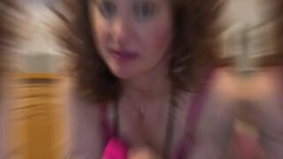 Daddy finds hotwife wet and plugged and ready to suck and take dick