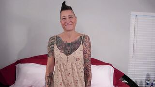 Desperate Amateurs hot milf Kimmy rides the saddle before getting gangbanged hard. Next its bit tit Christina's turn for some bi