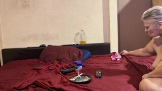 My bbw slut getting her pussy plowed deep on her stomach dirty talking