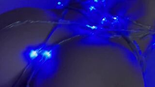 The Christmas tree has turned into a girl. I did not have time to remove the garland from her and...