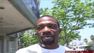 Two hung black guys tag team a hot white girl