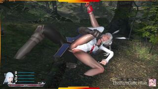 Bunny Girl Cosplay loves it outside- Sword X Hime Gameplay