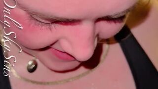 POV College Slut Sloppy Choking BBC Blowjob in the Gym Sauna Public Almost Caught!!!