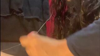 delicious smelling monster uncut 9 inch dick cumming left to right. i need 2 sets of t&a to cum on.